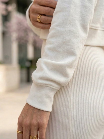 Isabella | Cropped Sweatshirt and Bodycon Midi Dress Set