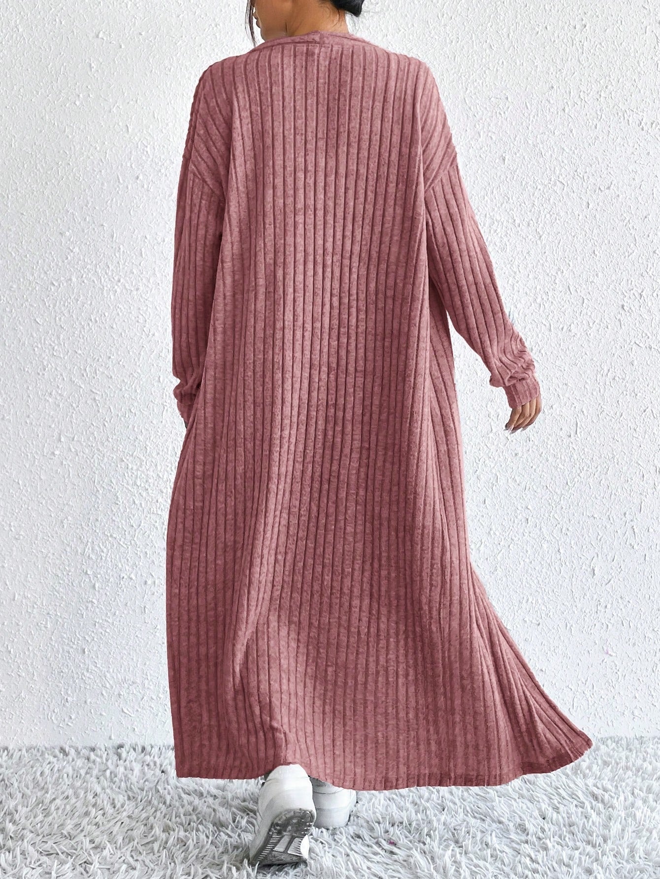 Briar | Ribbed Midi Dress and Longline Cardigan Set