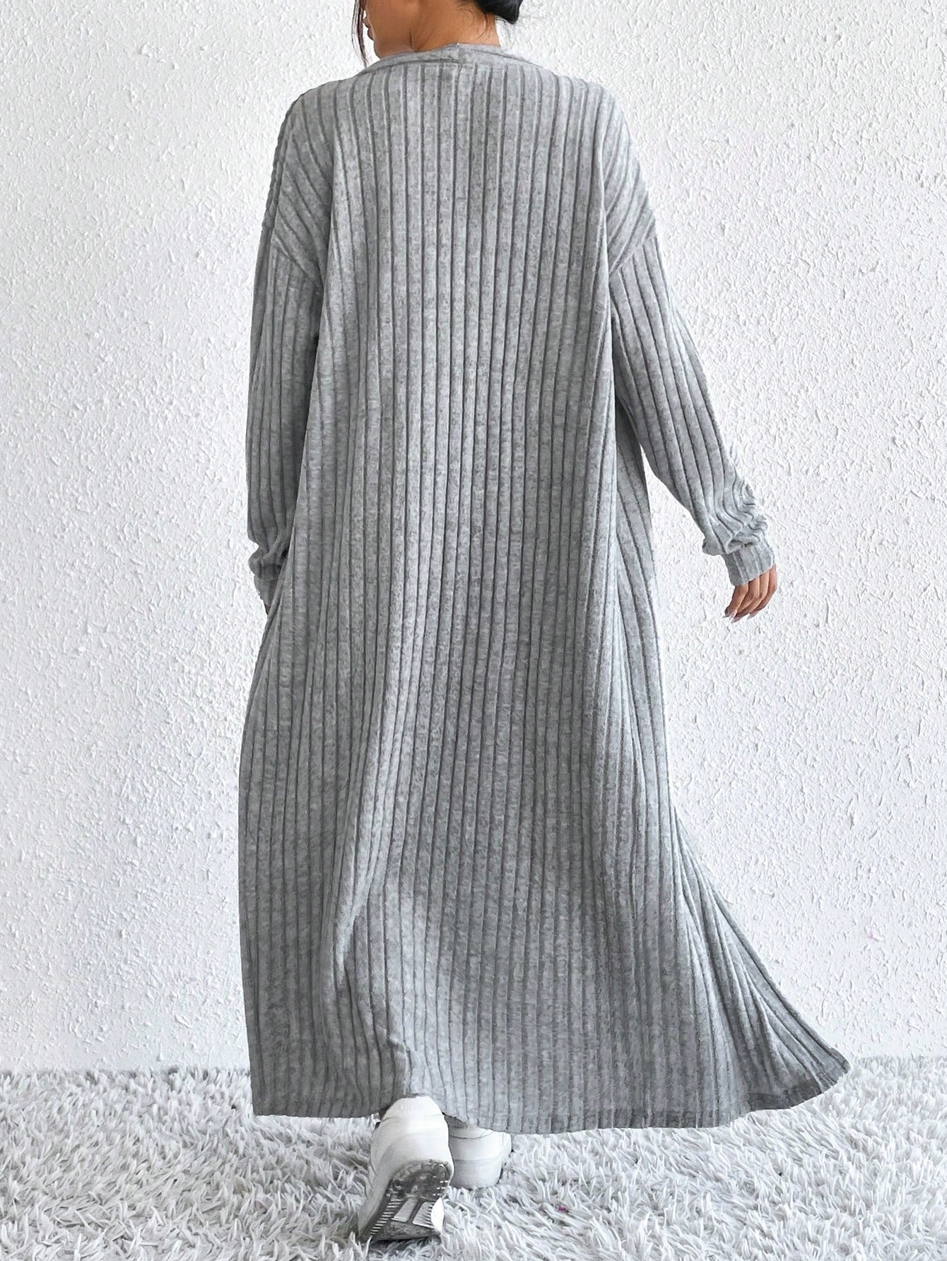 Briar | Ribbed Midi Dress and Longline Cardigan Set