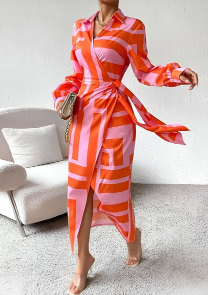 Amelie | Patterned Wrap Midi Dress