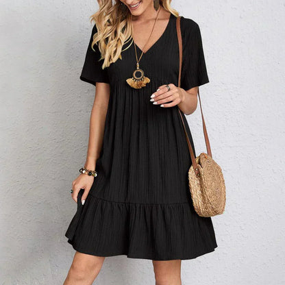 Aria | Tiered Ruffle Hem Smock Dress