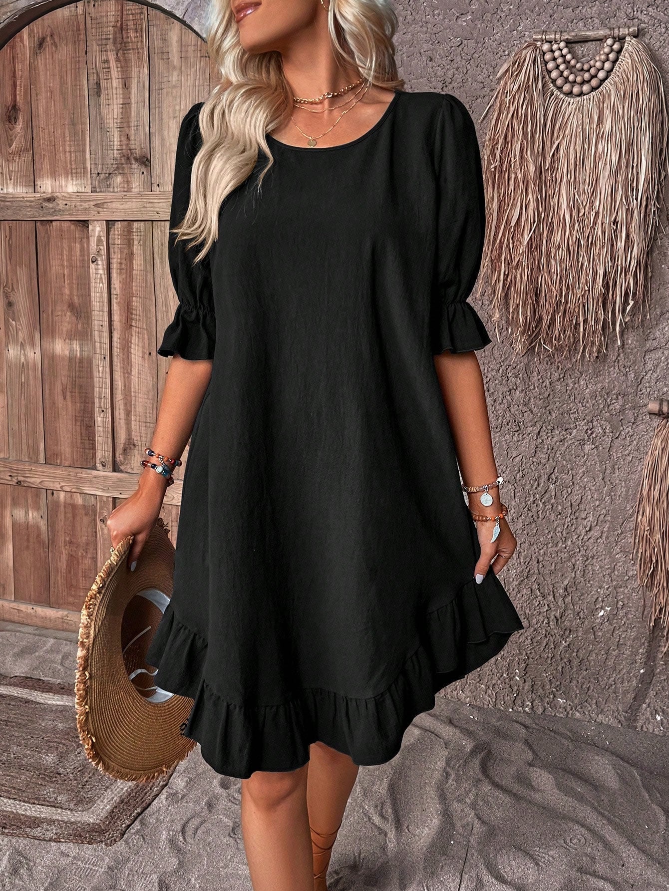 Seraphina | Ruffled A-Line Smock Dress