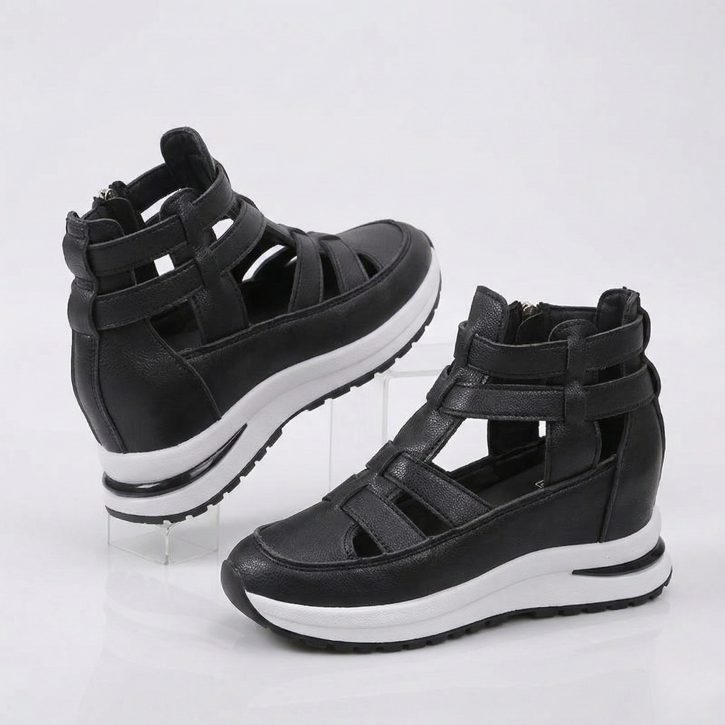 Tara | Strappy Platform Wedge Sneakers