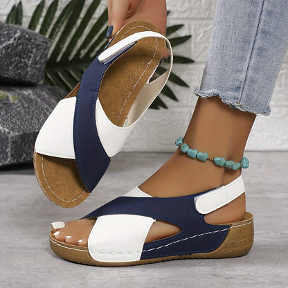 Harper | Contrast Strap Wedge Sandals