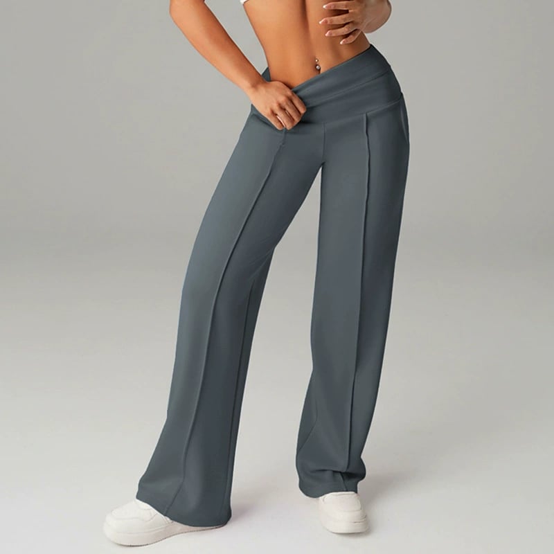 Isabella | High-Waisted Seamed Wide-Leg Pants