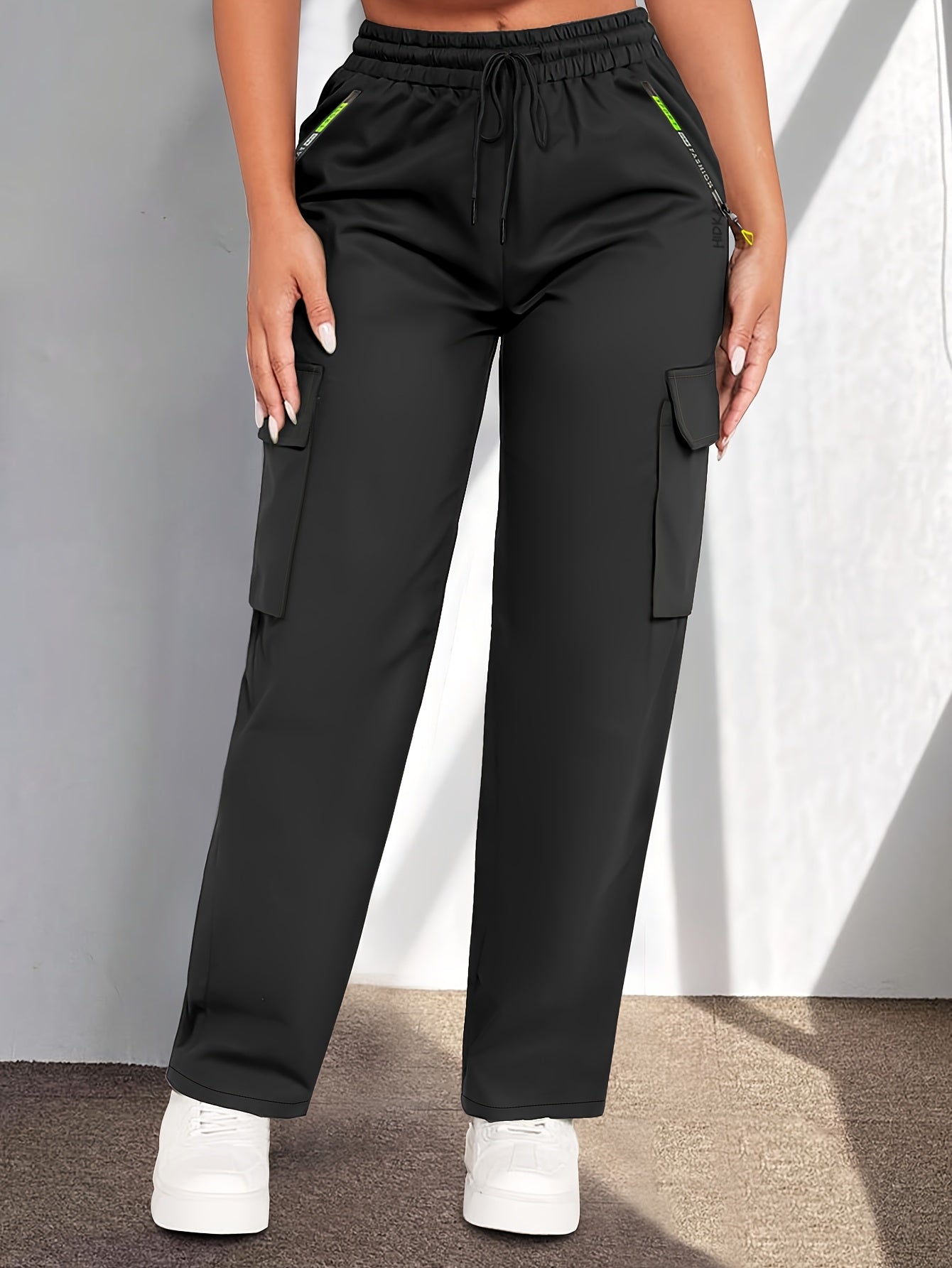 Hailey | High-Waisted Drawstring Cargo Pants