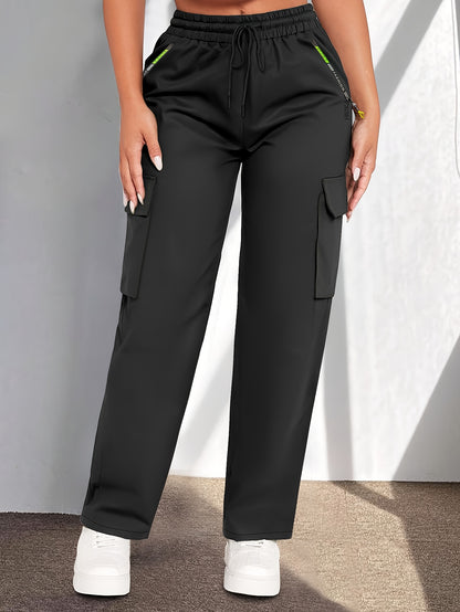 Hailey | High-Waisted Drawstring Cargo Pants