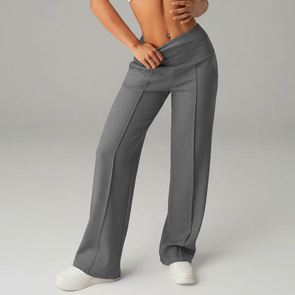 Isabella | High-Waisted Seamed Wide-Leg Pants