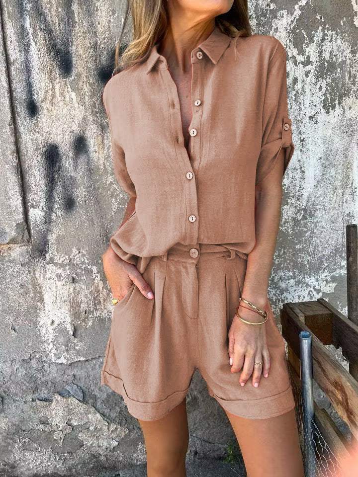 Sarah | Relaxed Shirt and Short Set
