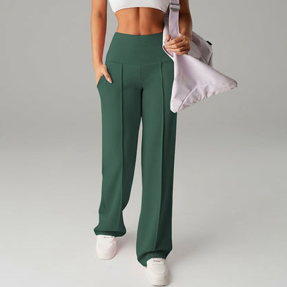 Isabella | High-Waisted Seamed Wide-Leg Pants