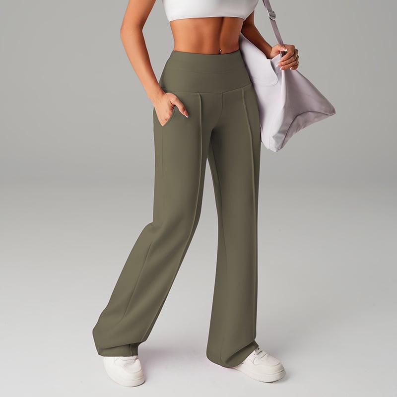Isabella | High-Waisted Seamed Wide-Leg Pants