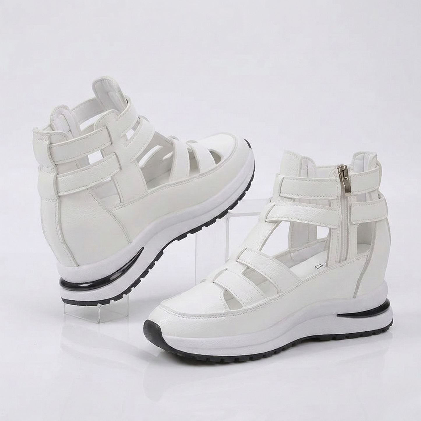 Tara | Strappy Platform Wedge Sneakers