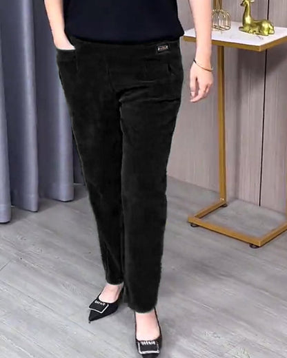 Julianne | Textured Stretchy Pull-On Pants