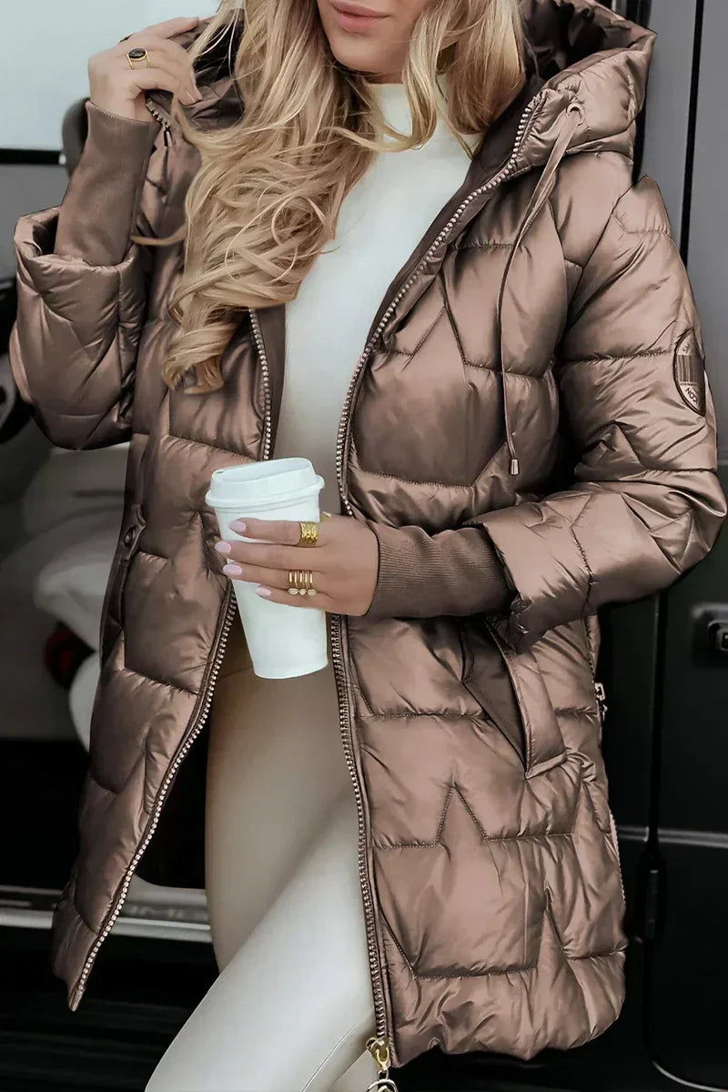 Savannah | Star-Quilted Hooded Puffer Jacket
