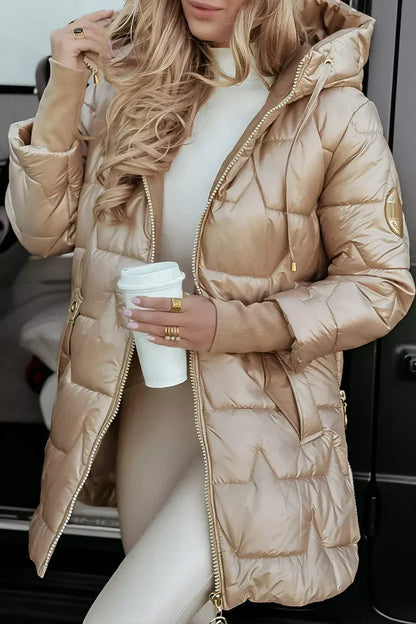 Savannah | Star-Quilted Hooded Puffer Jacket