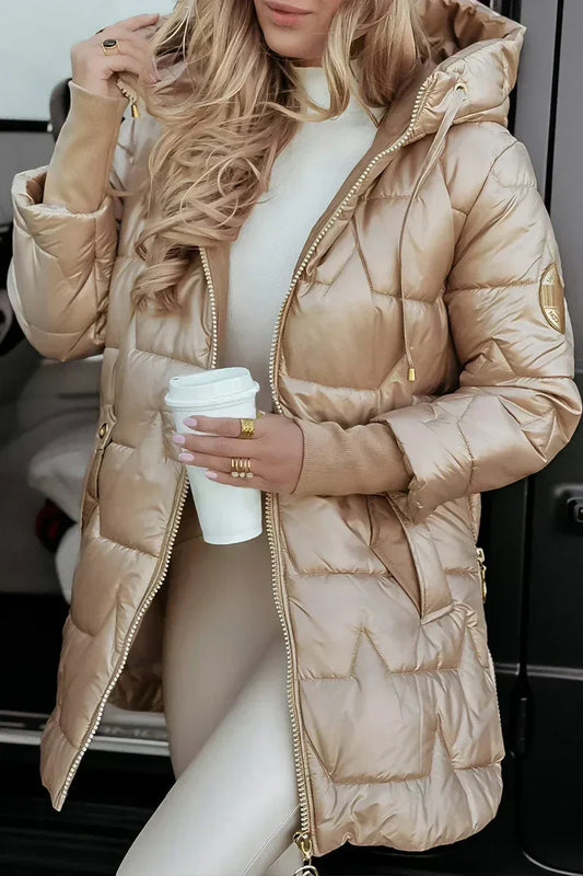 Savannah | Star-Quilted Hooded Puffer Jacket