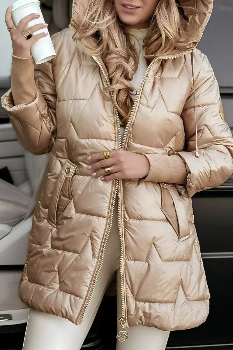 Savannah | Star-Quilted Hooded Puffer Jacket