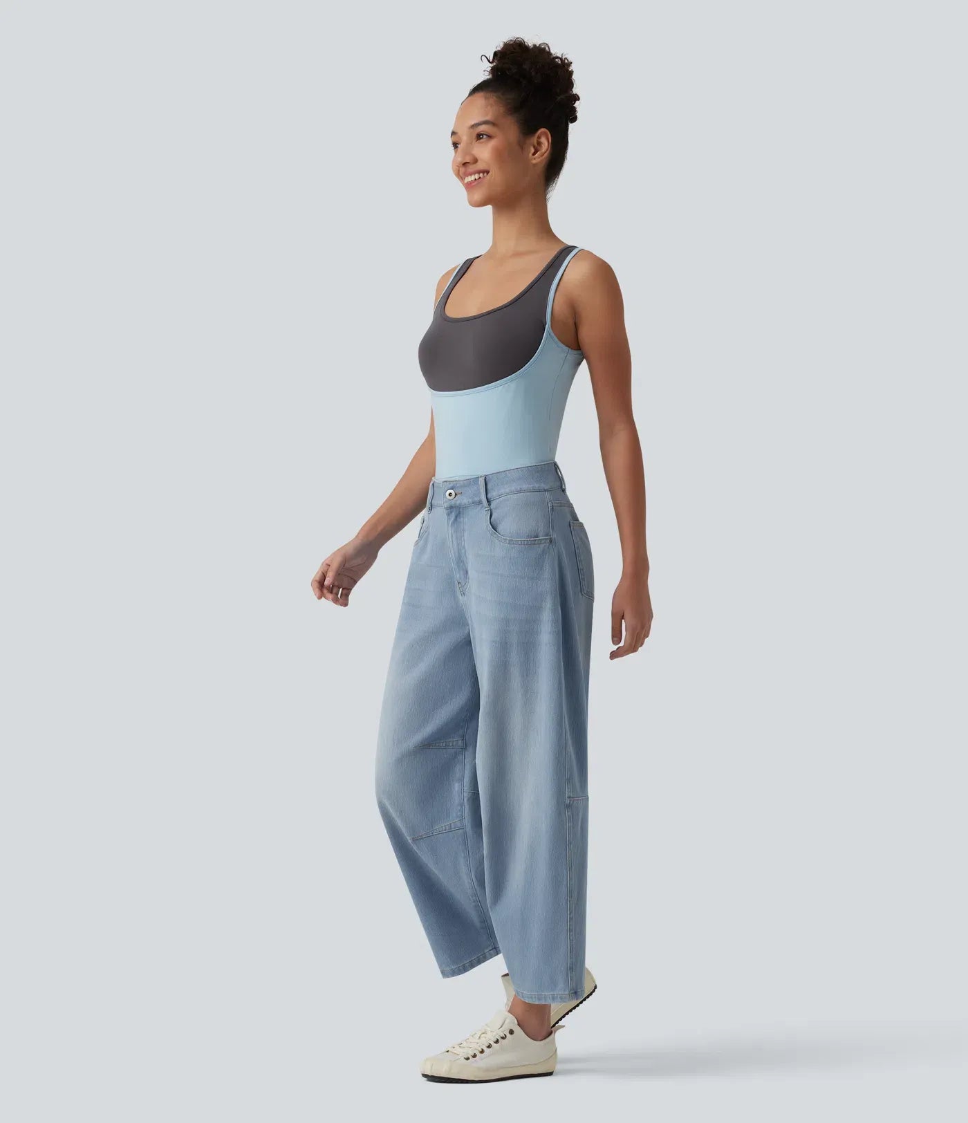 Olivia | Curved Barrel-Leg Jeans