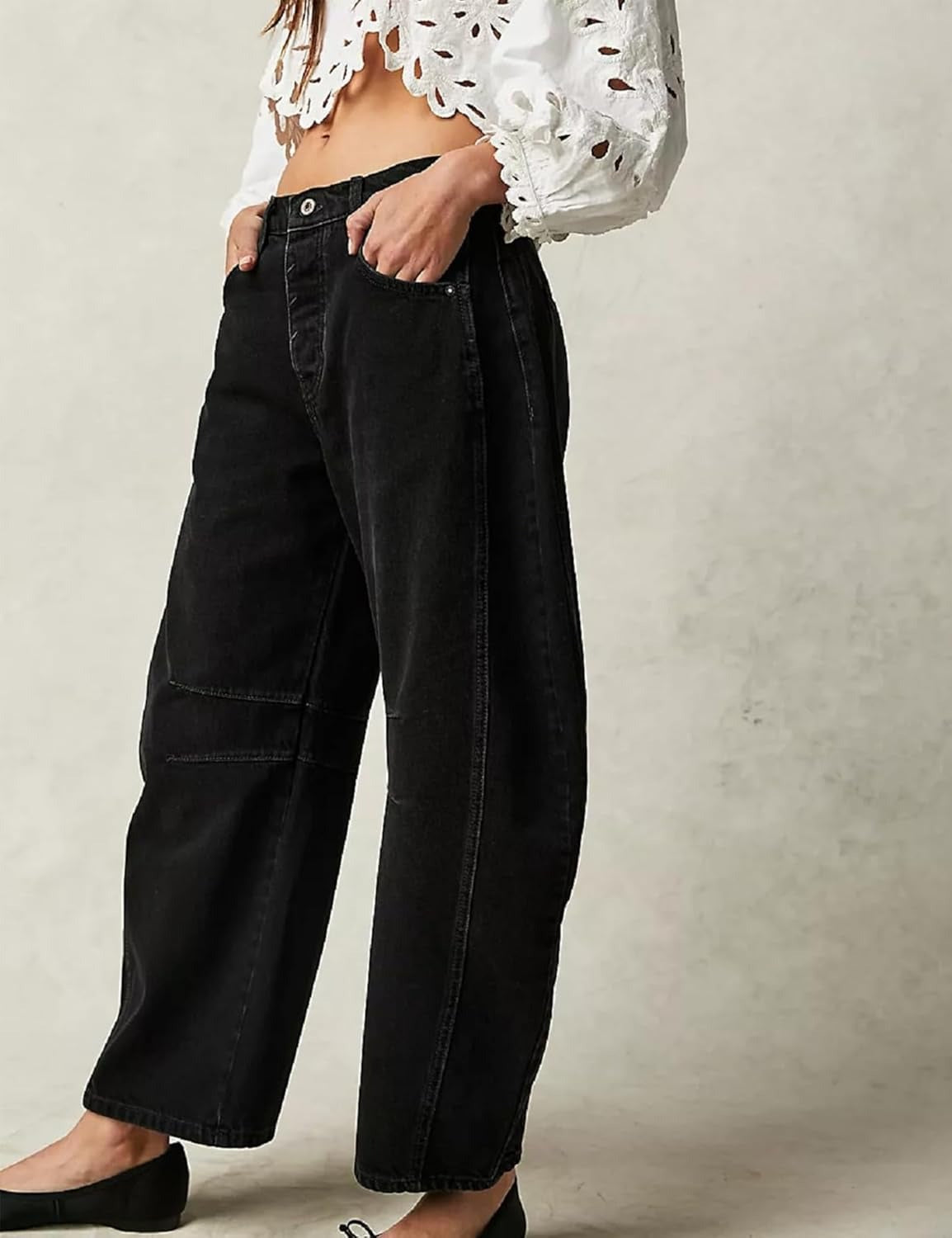 Olivia | Curved Barrel-Leg Jeans