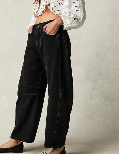 Olivia | Curved Barrel-Leg Jeans