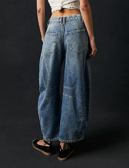Olivia | Curved Barrel-Leg Jeans