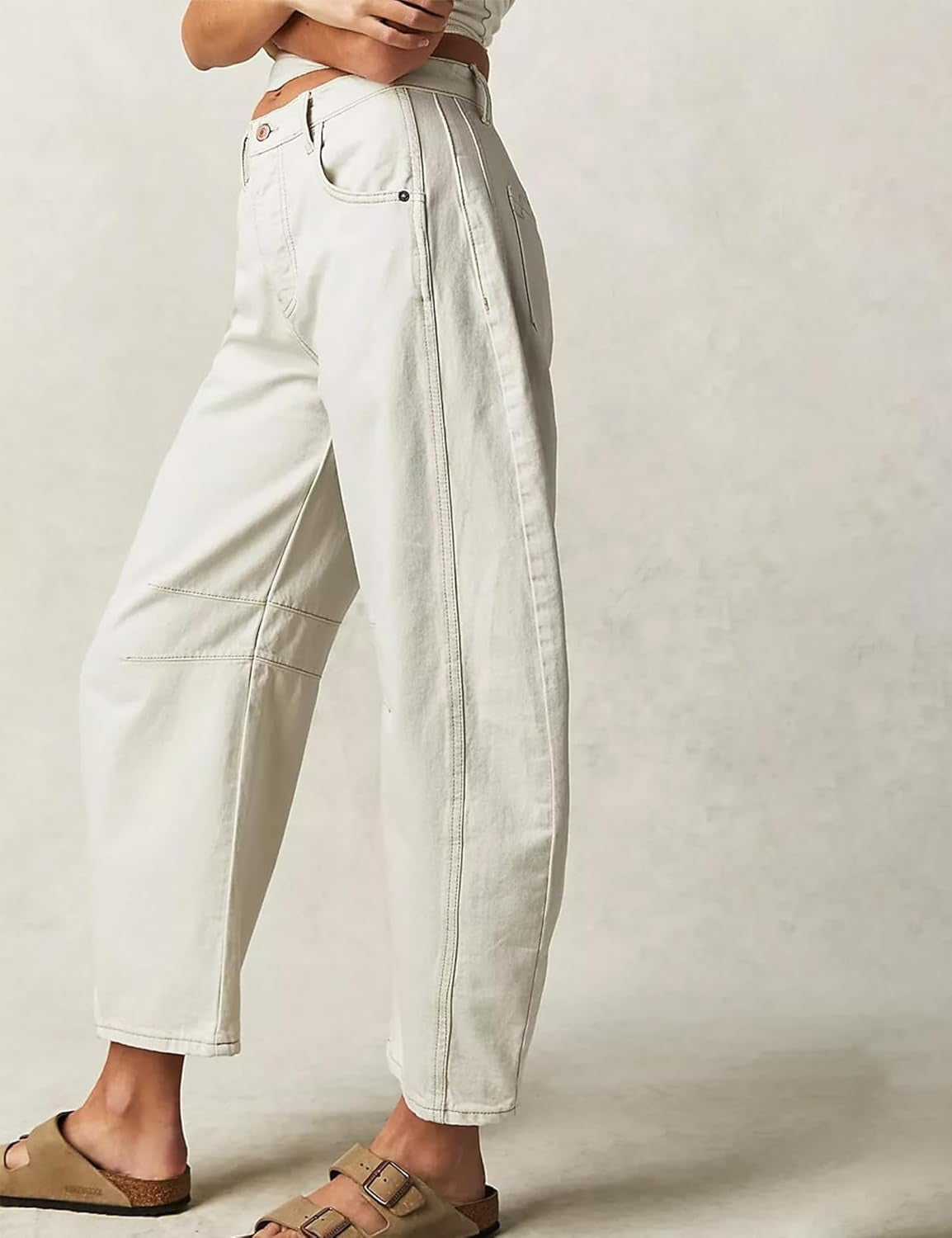 Olivia | Curved Barrel-Leg Jeans