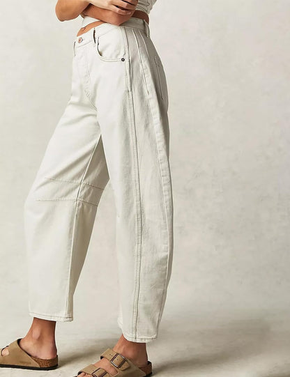 Olivia | Curved Barrel-Leg Jeans