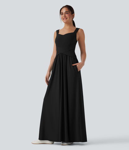 Coraline | Criss-Cross Waist Maxi Dress