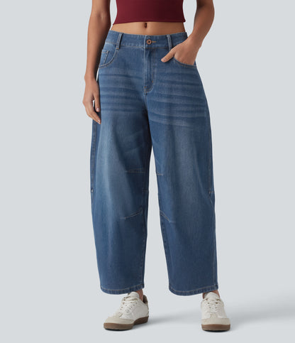 Olivia | Curved Barrel-Leg Jeans