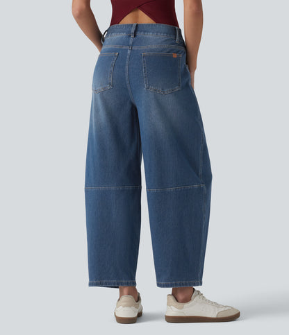 Olivia | Curved Barrel-Leg Jeans
