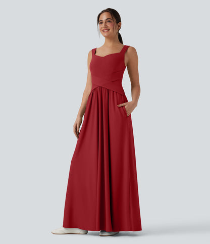 Coraline | Criss-Cross Waist Maxi Dress