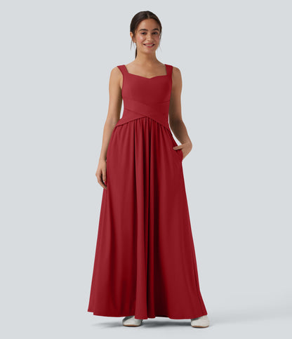 Coraline | Criss-Cross Waist Maxi Dress