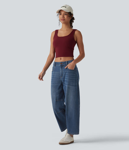 Olivia | Curved Barrel-Leg Jeans