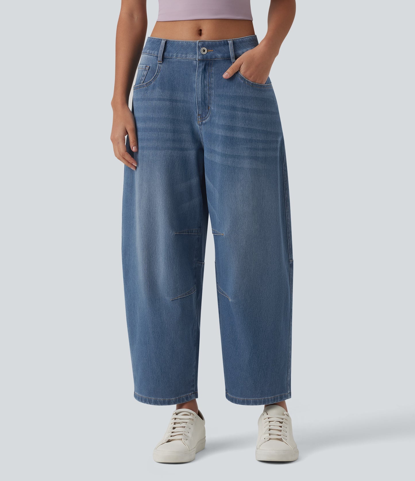 Olivia | Curved Barrel-Leg Jeans