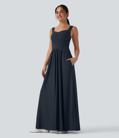 Coraline | Criss-Cross Waist Maxi Dress