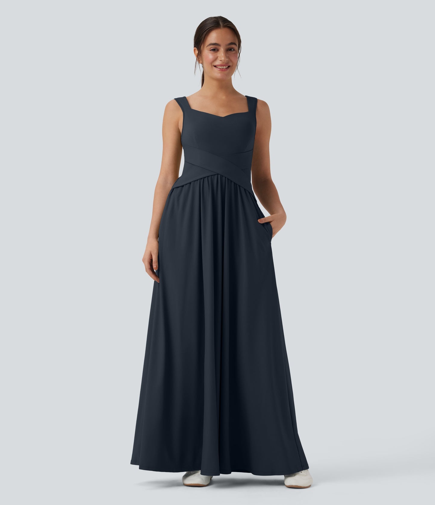 Coraline | Criss-Cross Waist Maxi Dress