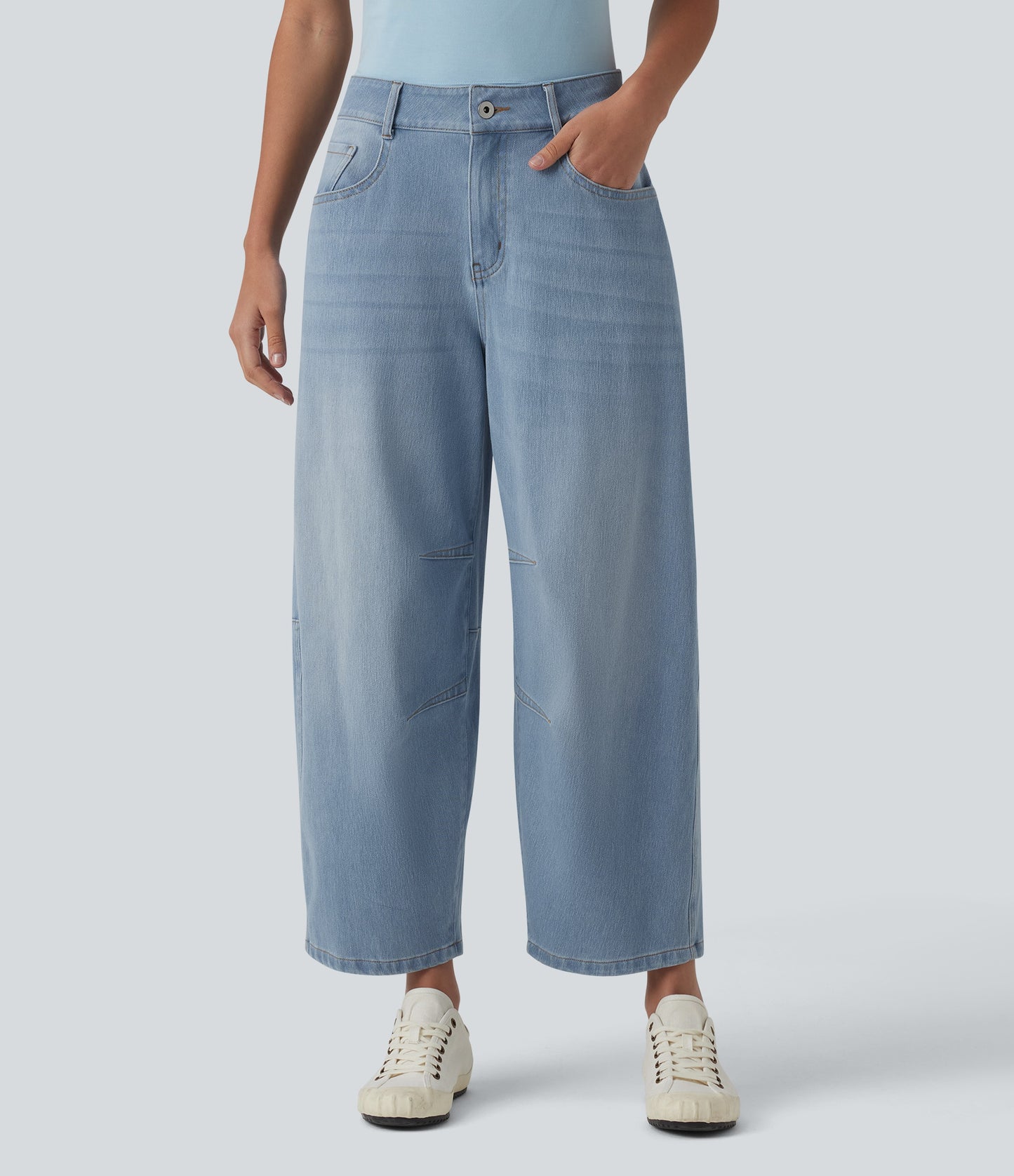 Olivia | Curved Barrel-Leg Jeans