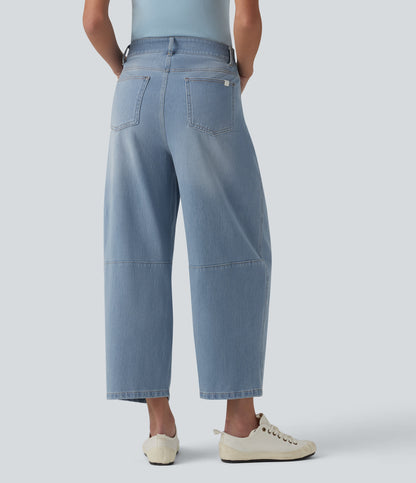 Olivia | Curved Barrel-Leg Jeans