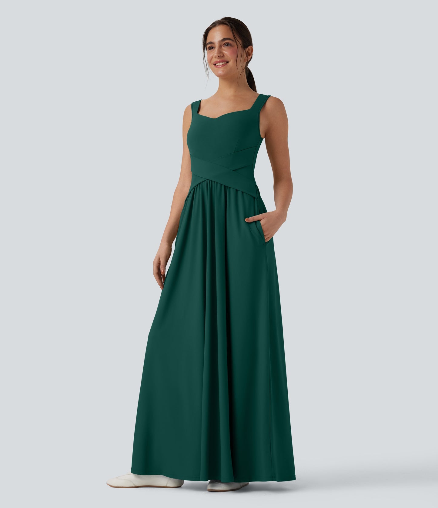 Coraline | Criss-Cross Waist Maxi Dress