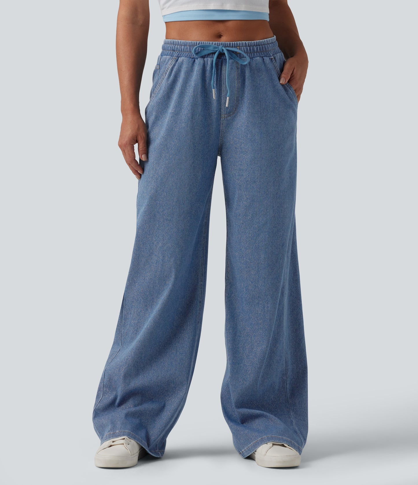 Harper | Sparkly Wide-Leg Lounge Pants