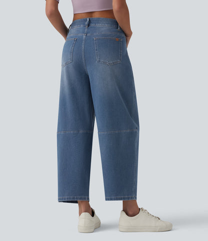 Olivia | Curved Barrel-Leg Jeans