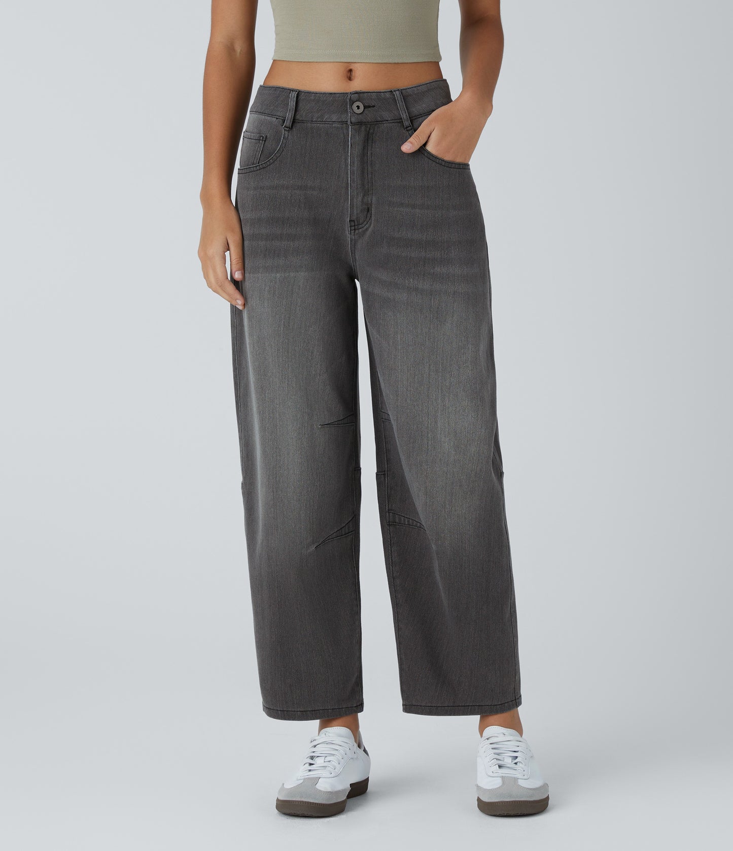 Olivia | Curved Barrel-Leg Jeans