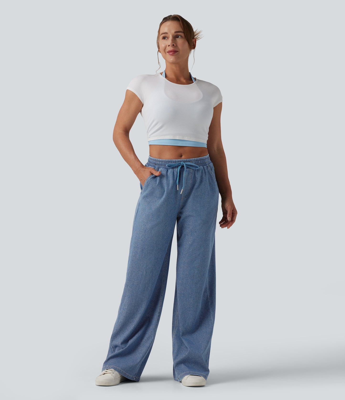 Harper | Sparkly Wide-Leg Lounge Pants