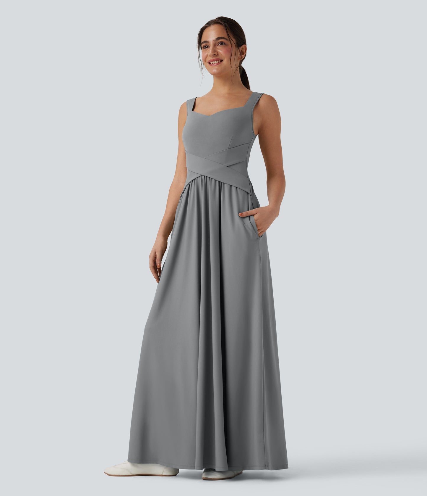 Coraline | Criss-Cross Waist Maxi Dress