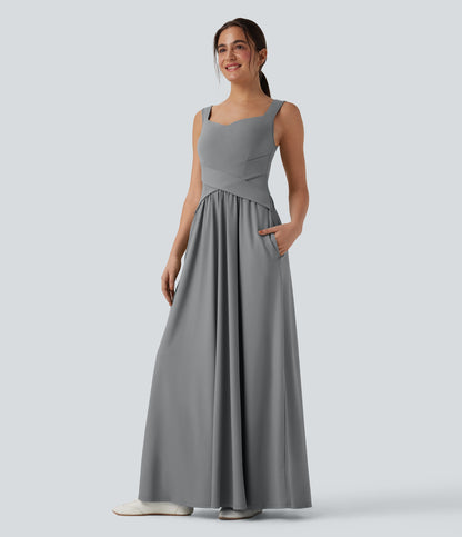 Coraline | Criss-Cross Waist Maxi Dress