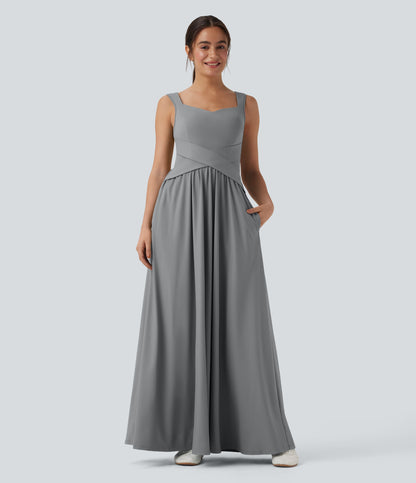 Coraline | Criss-Cross Waist Maxi Dress