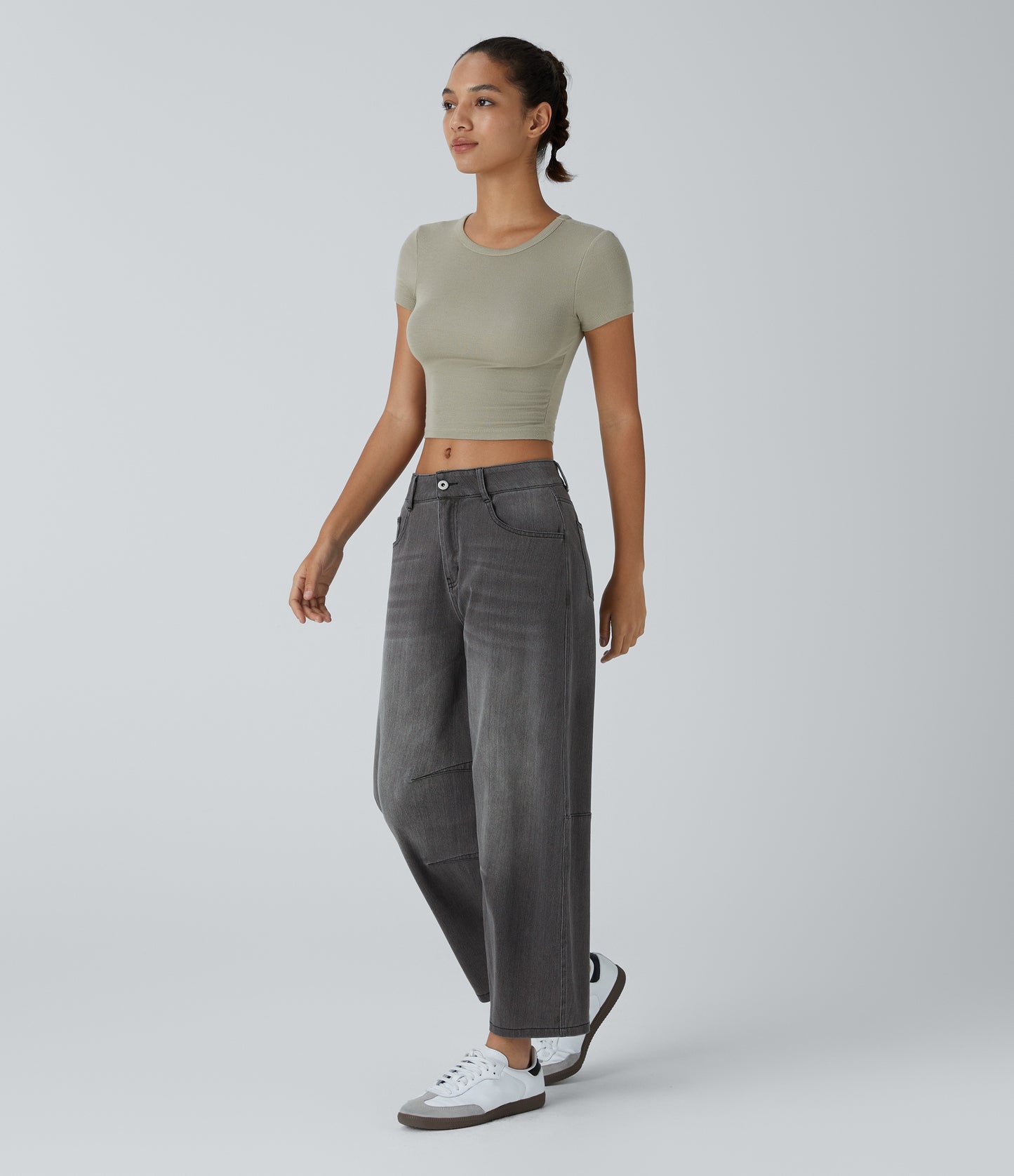 Olivia | Curved Barrel-Leg Jeans