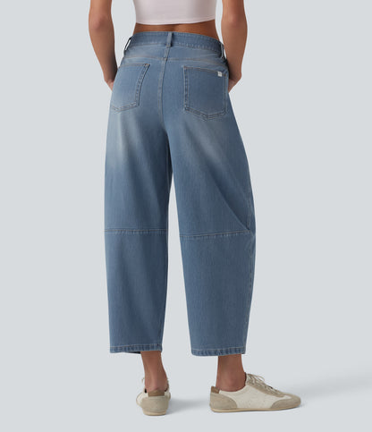 Olivia | Curved Barrel-Leg Jeans