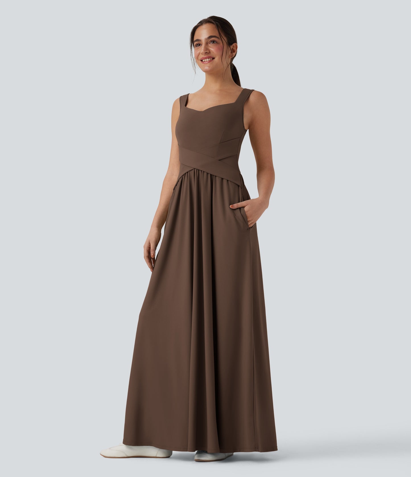 Coraline | Criss-Cross Waist Maxi Dress
