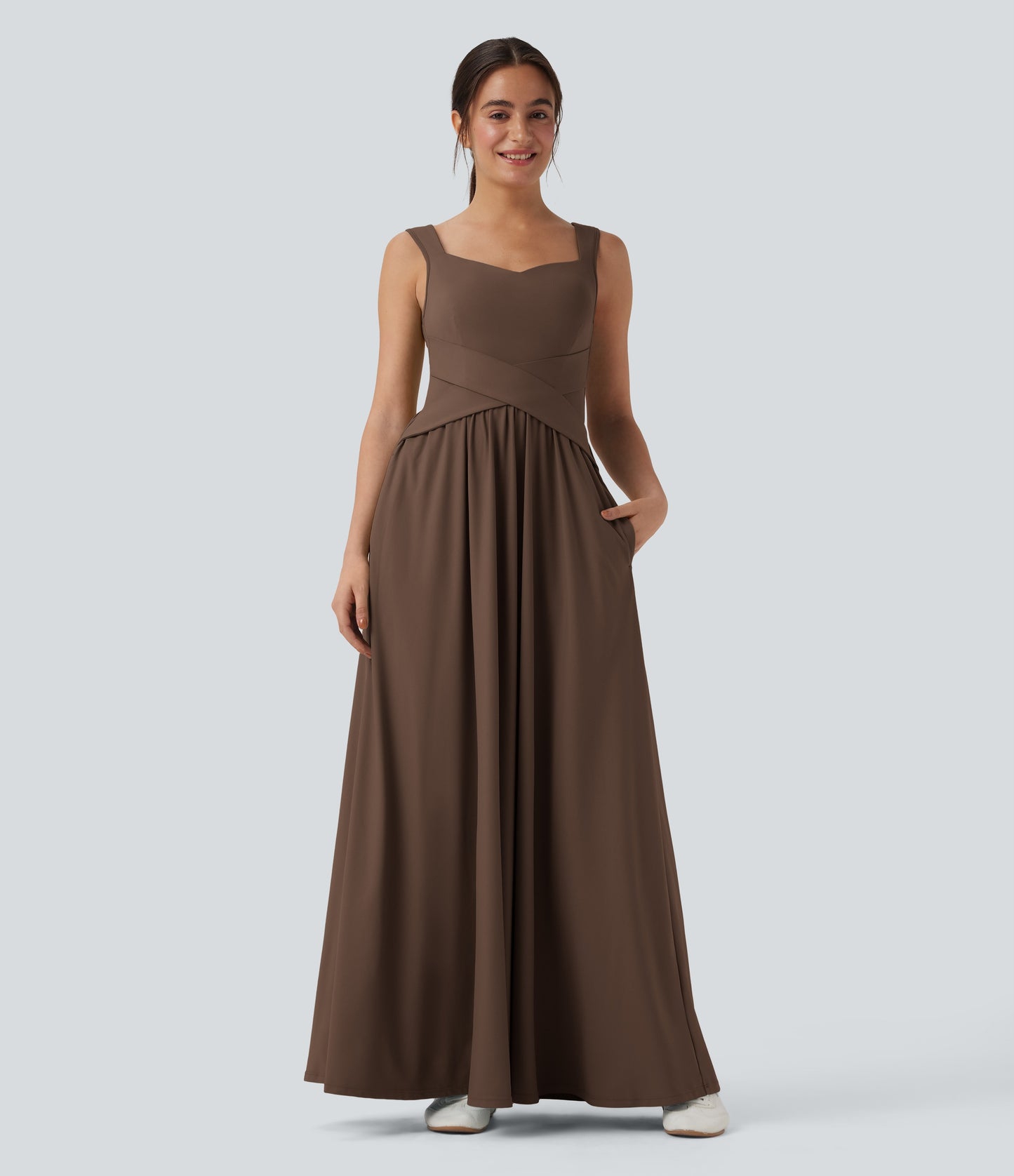 Coraline | Criss-Cross Waist Maxi Dress